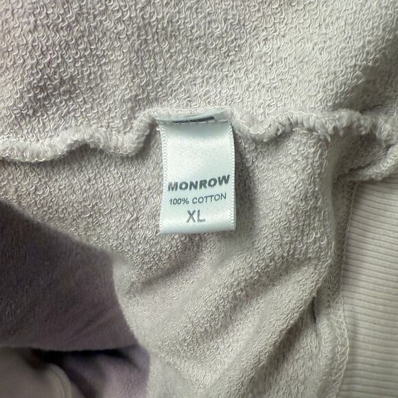 Monrow Ombre Cotton Crewneck Sweatshirt Purple Fade – XL - Picture 6 of 7